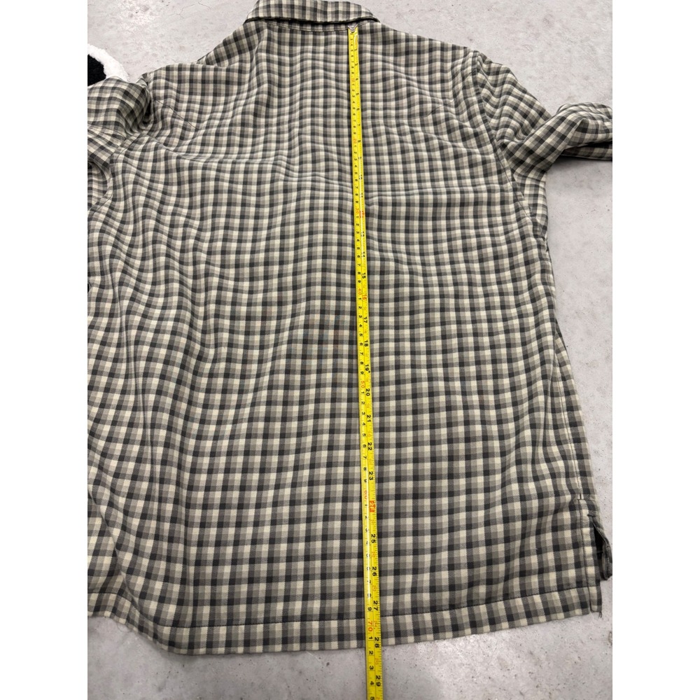 Arcteryx Mens Long Sleeve Button Down Gingham Plaid Shirt Grey Small Logo - Picture 6 of 6